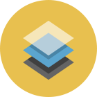 An icon with transparent layers